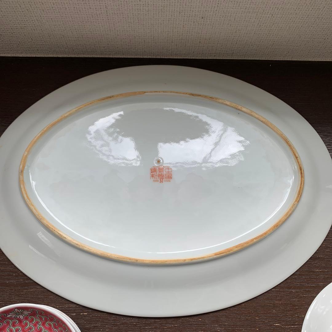 おまけ醤油差し追加【直接取引限定】景徳鎮② 22セット　茶器　食器　中華料理