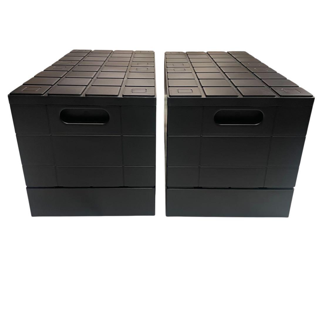 ◯岩谷マテリアル グリッドコンテナ 収納ボックス 3個セット 黒