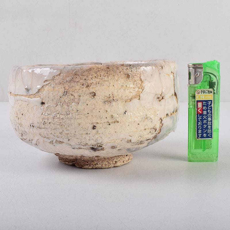 茶道具　人間国宝　荒川豊蔵作　鬼志野　茶碗　加藤卓男 識箱　M　R9188