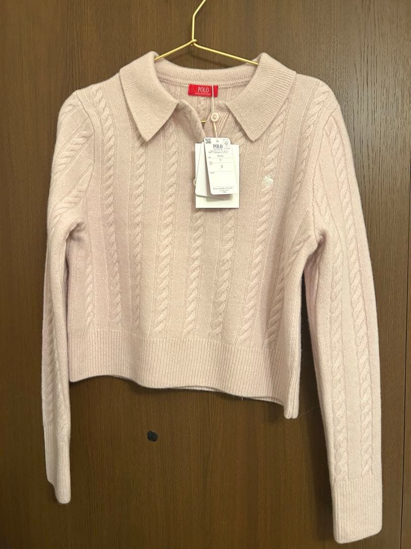 Rirandture POLO BCSコラボ ウールカシミヤケーブルポロニット