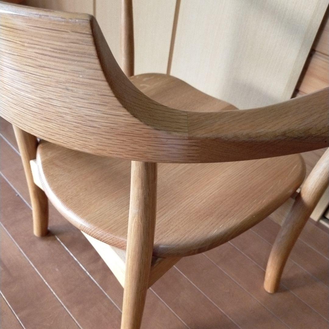 訳あり品　飛騨産業　キツツキ　クレセント　アームチェア