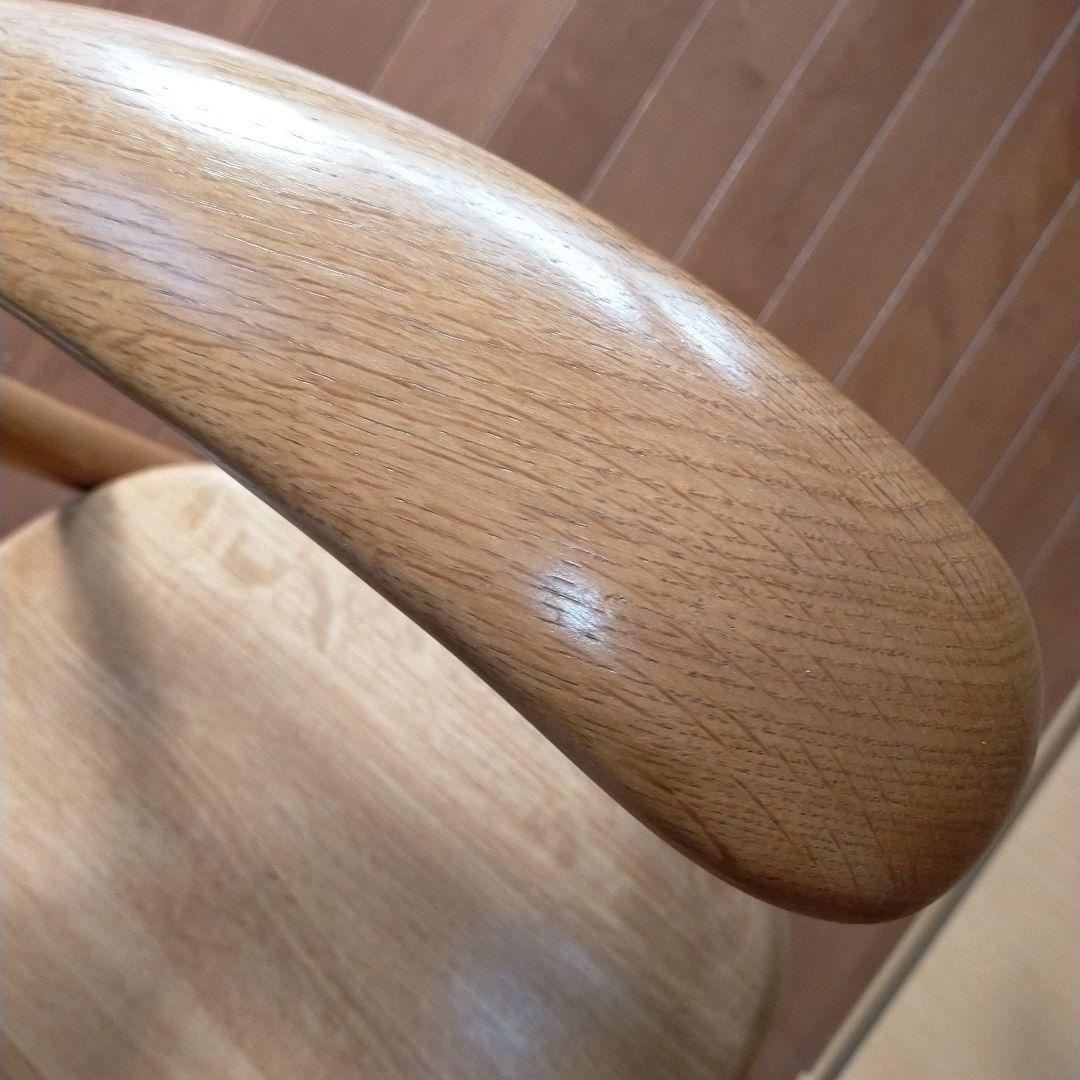 訳あり品　飛騨産業　キツツキ　クレセント　アームチェア