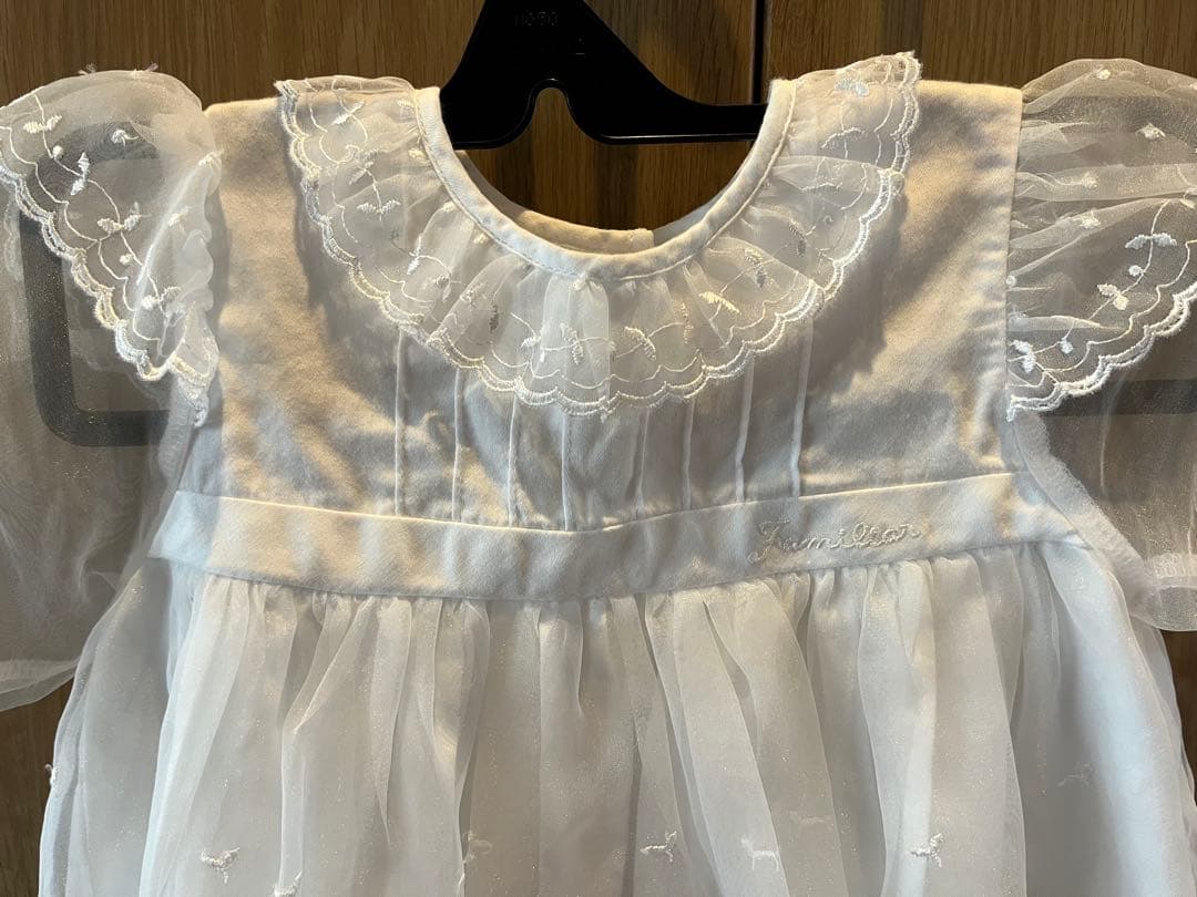 【くまちゃん】ファミリア セレモニー用ベビードレス 帽子セット