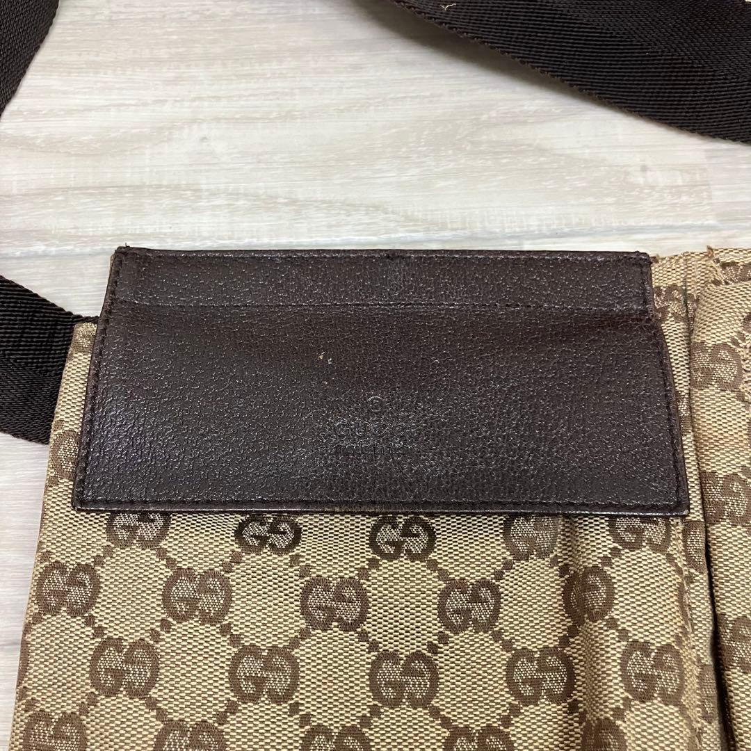 GUCCI グッチ GGキャンバス ボディバッグ ウエストバッグ 28566