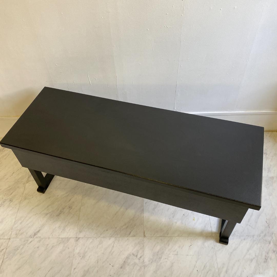 千翔 龍門堂 長テーブル 黒の木製テーブル2台セット 折りたたみ 和室
