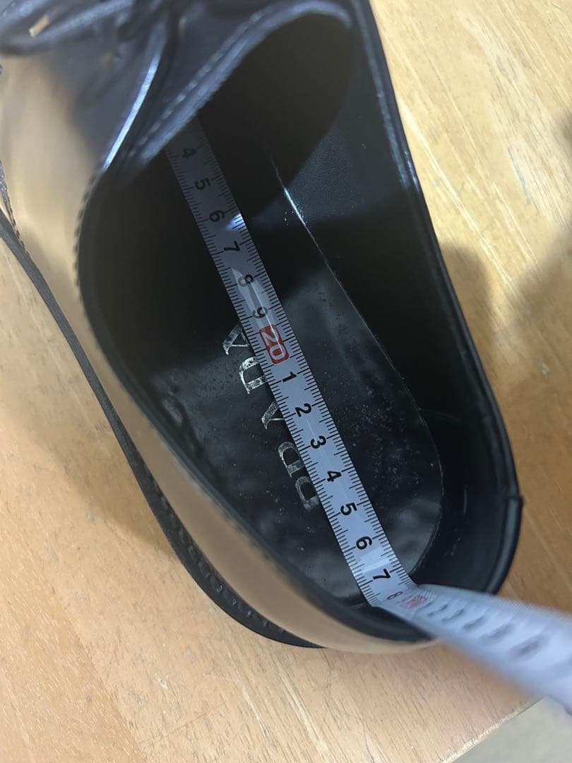PRADA プラダ　レザー　シューズ　ブラック　27.0cm