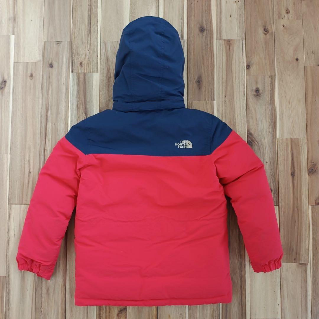 ノースフェイス　マウンテンダウンジャケット　キッズ130 　レッド✕ネイビー