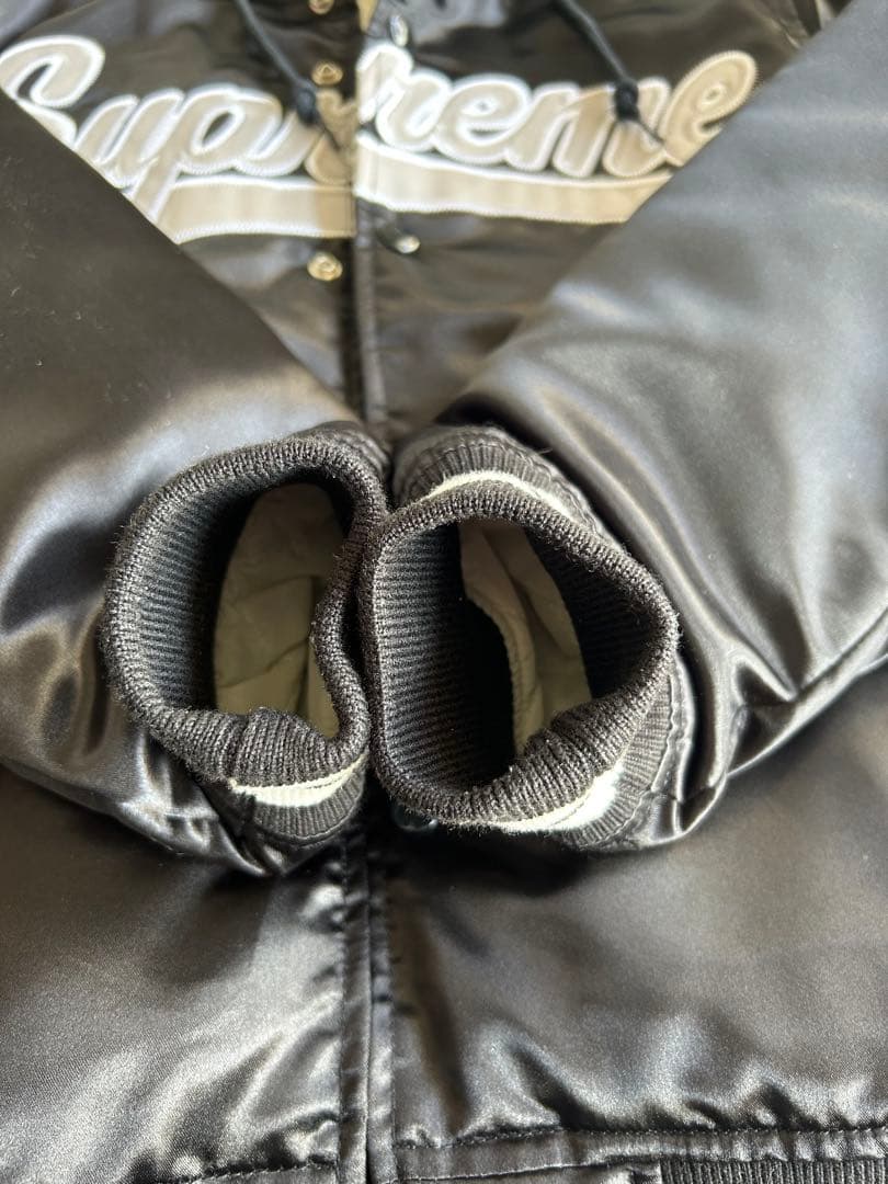 Supreme Satin Hooded Varsity Jacket 美品