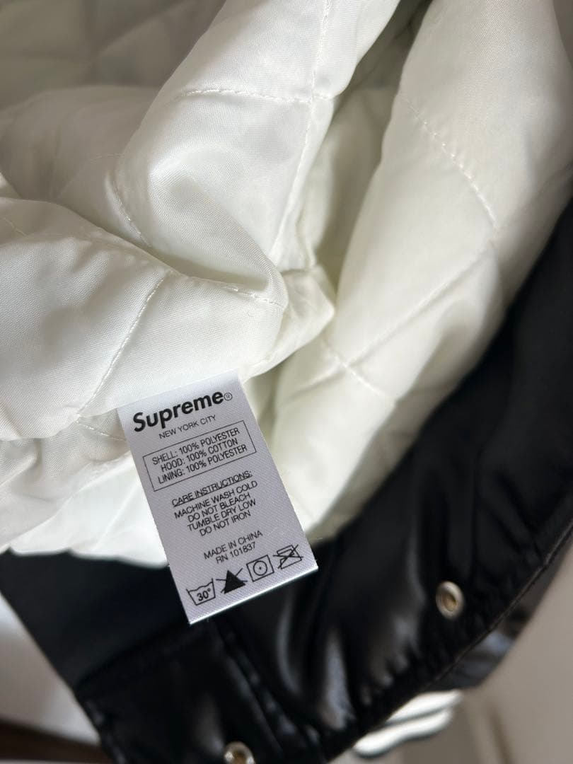 Supreme Satin Hooded Varsity Jacket 美品