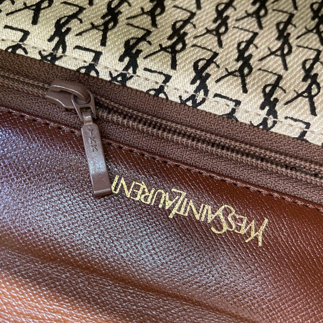 YSL ブラウン クラッチバッグ