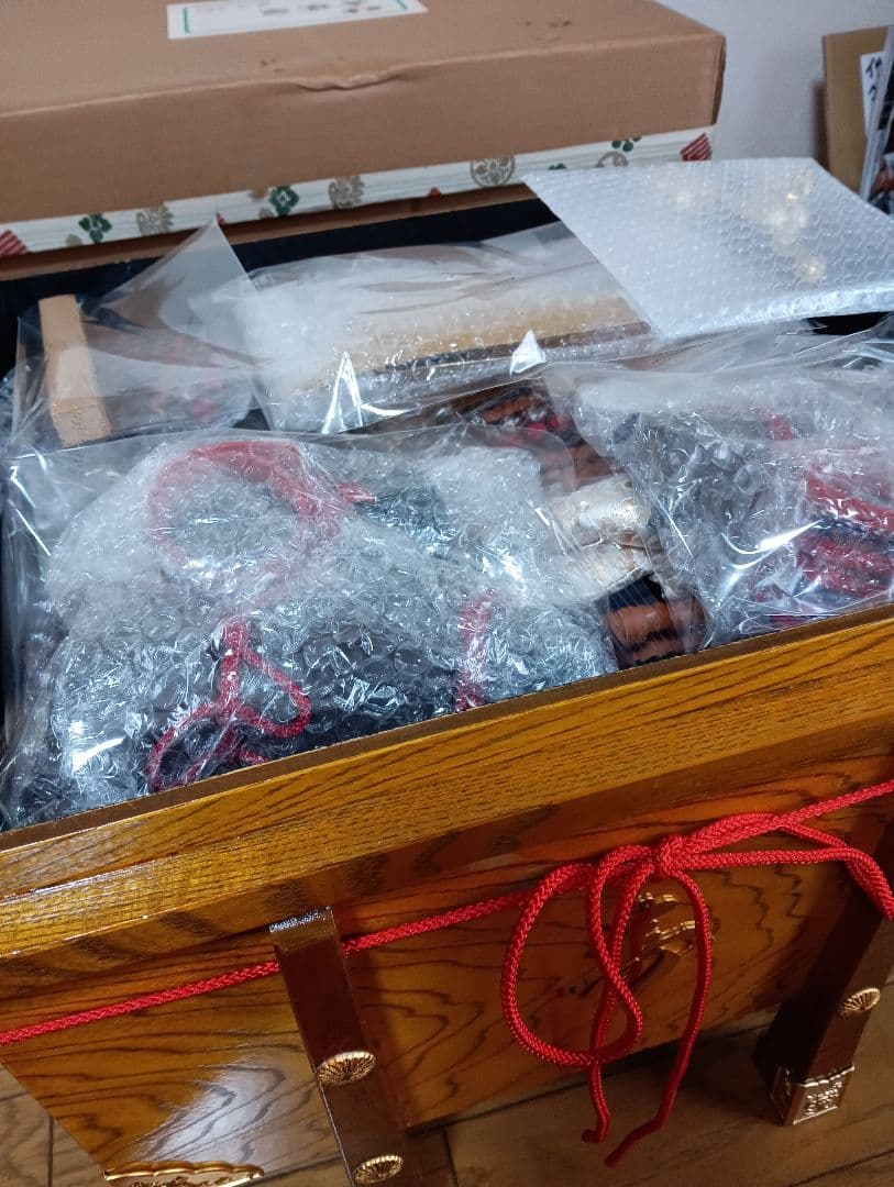 端午の節句大型サイズ全長９８センチサイズ鎌倉時代作風昭和後期鎧兜飾り置物