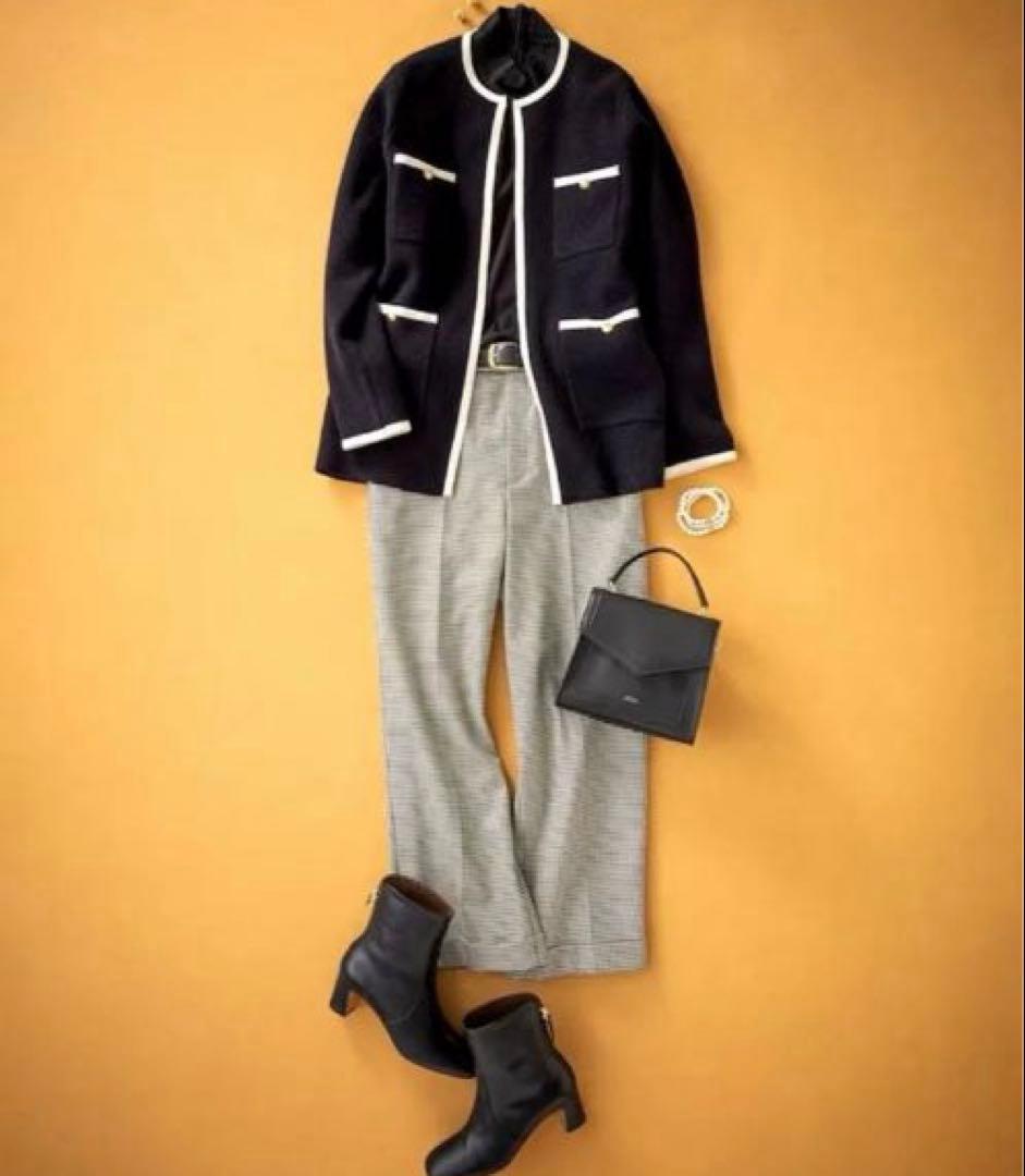 23区【杏さん着用】ミニブークレ ニットジャケット38