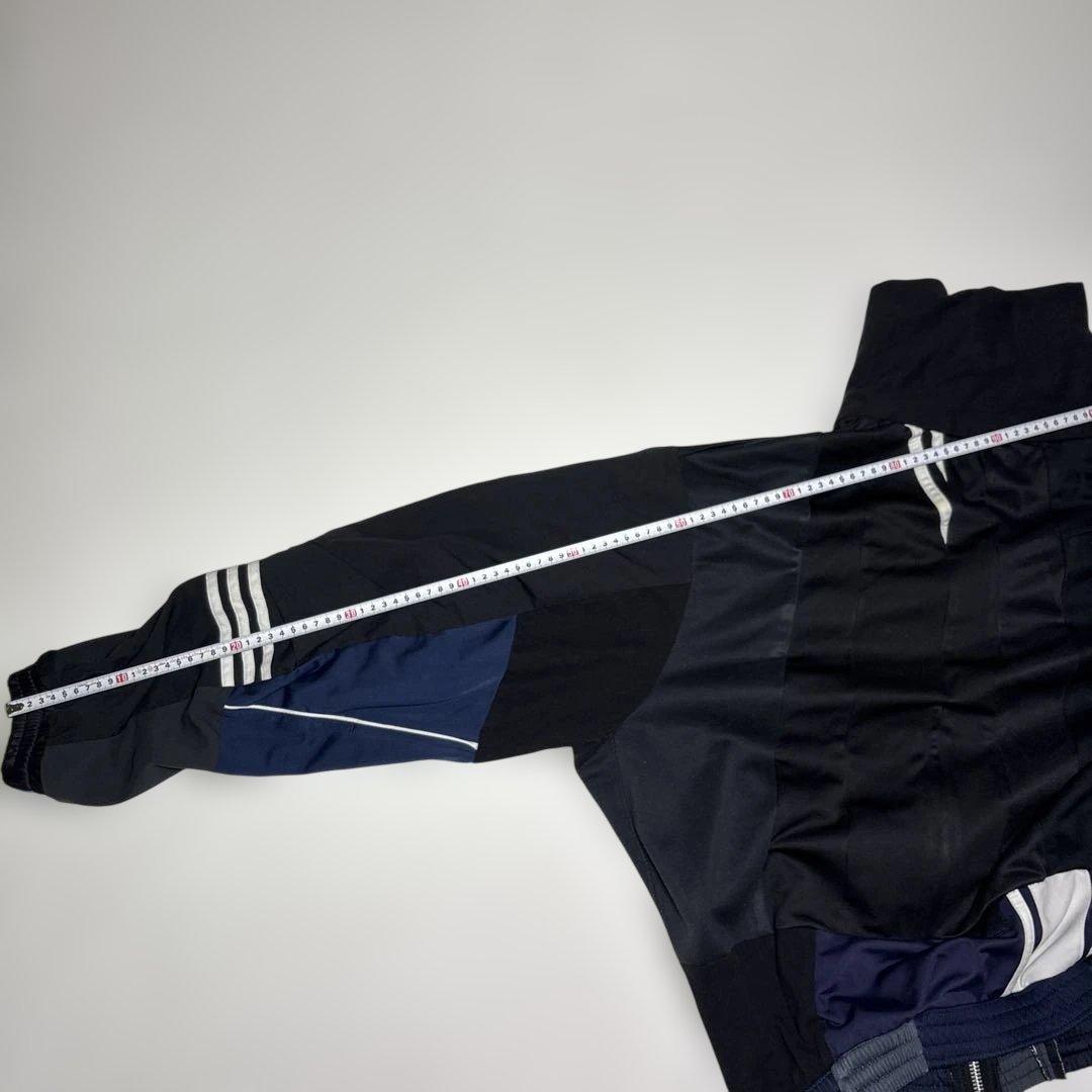 リメイクジャージ adidas生地 再構築 トラックジャケット XL相当
