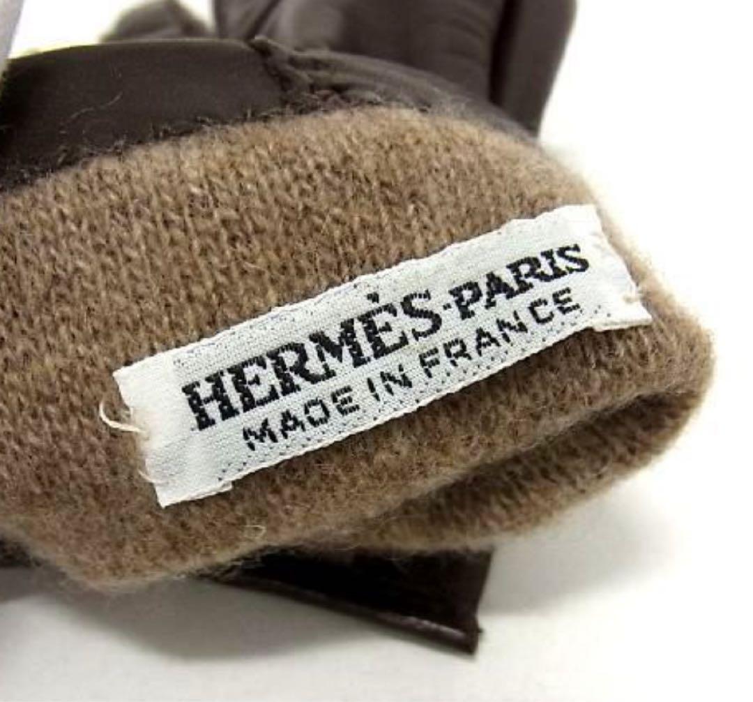 新品タグ付☆エルメス　手袋　グローブ　美品　バックル金具　61/2 ラムレザー