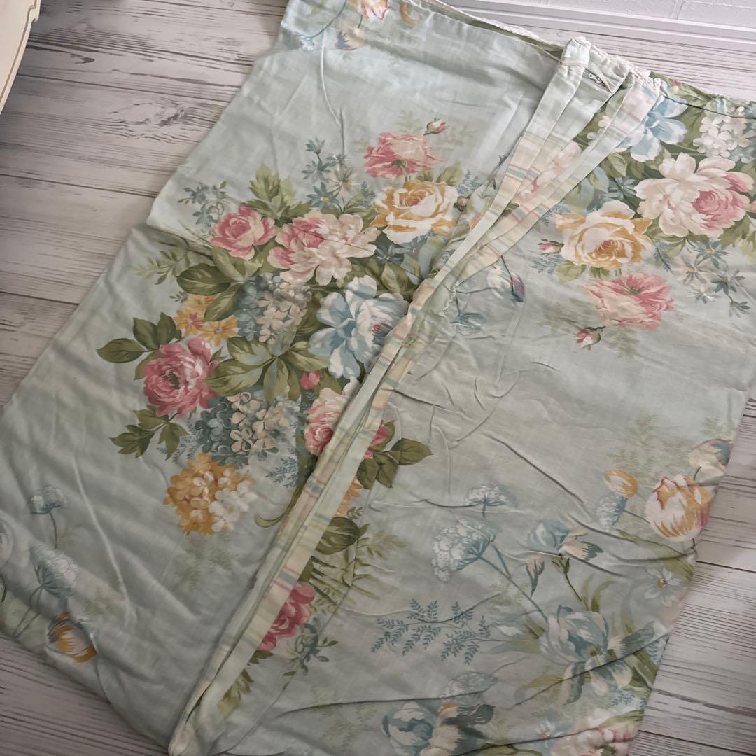 ローラアシュレイ　掛け布団カバー　チャールベリー　ダックエッグ　ダブル