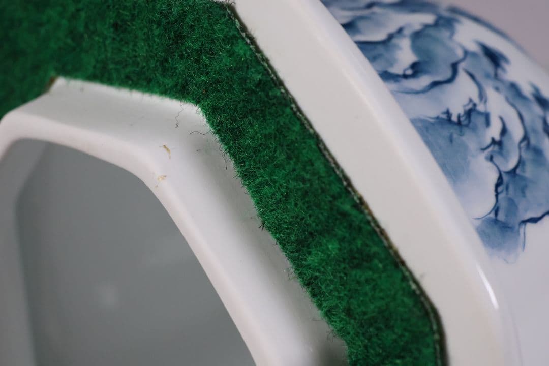 有田焼 勝右衛門 染付 沈香壷 69.3cm 山水蛸唐草 壺 飾壷【CM207】