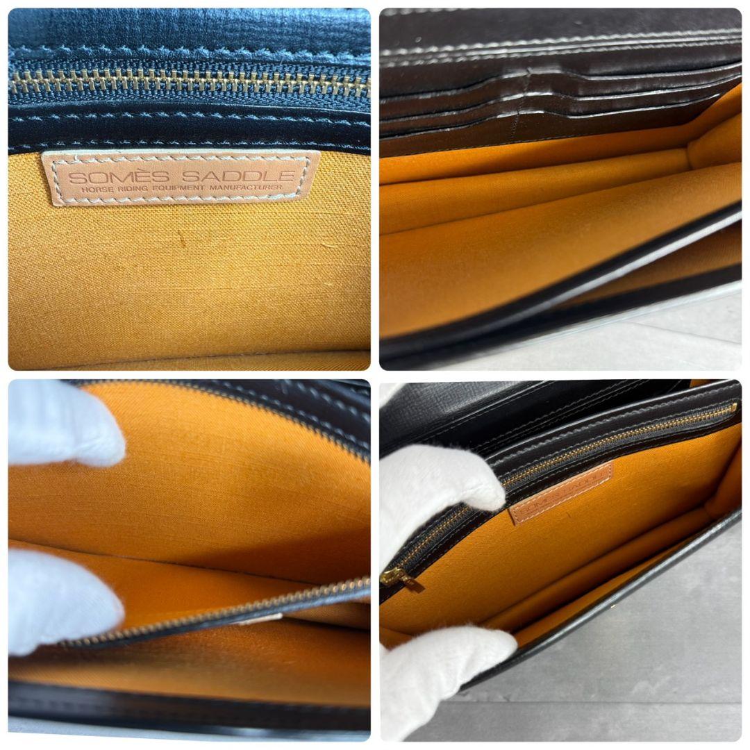 SOMES SADDLE 本革 セカンドバッグ エグゼクティブ ミニダレスバッグ