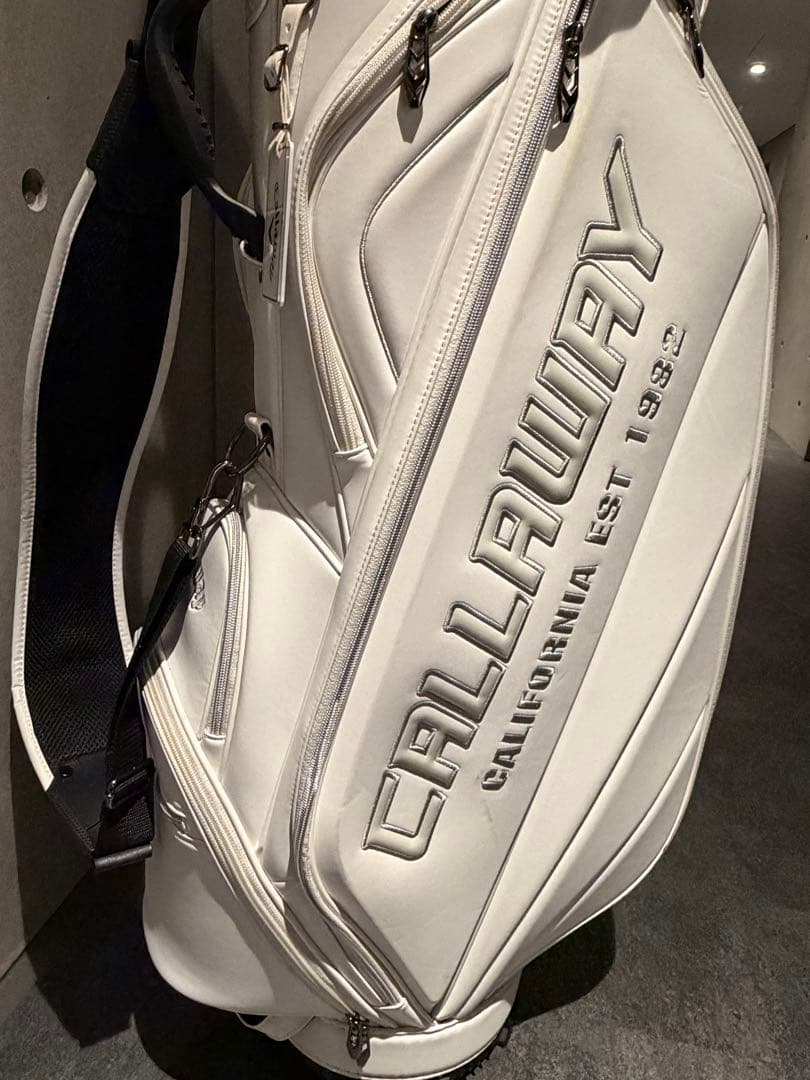 【匿名配送】CALLAWAY ホワイトキャディバッグ　直取OK