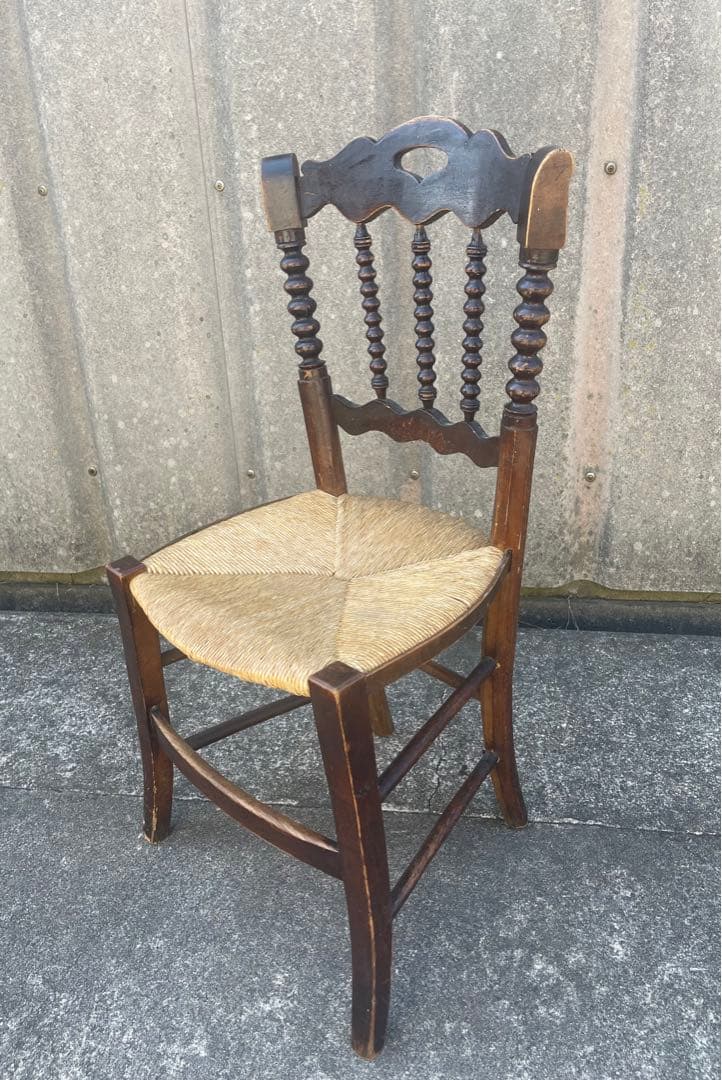 アンティーク/英国/イギリス製/ストローチェア/ダイニングチェア/チェア/椅子