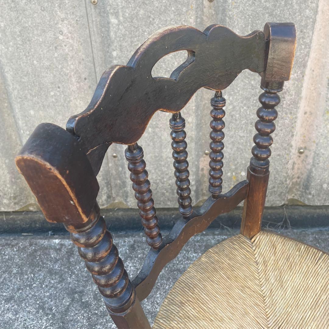 アンティーク/英国/イギリス製/ストローチェア/ダイニングチェア/チェア/椅子