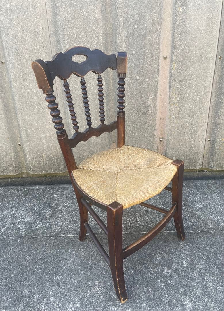 アンティーク/英国/イギリス製/ストローチェア/ダイニングチェア/チェア/椅子