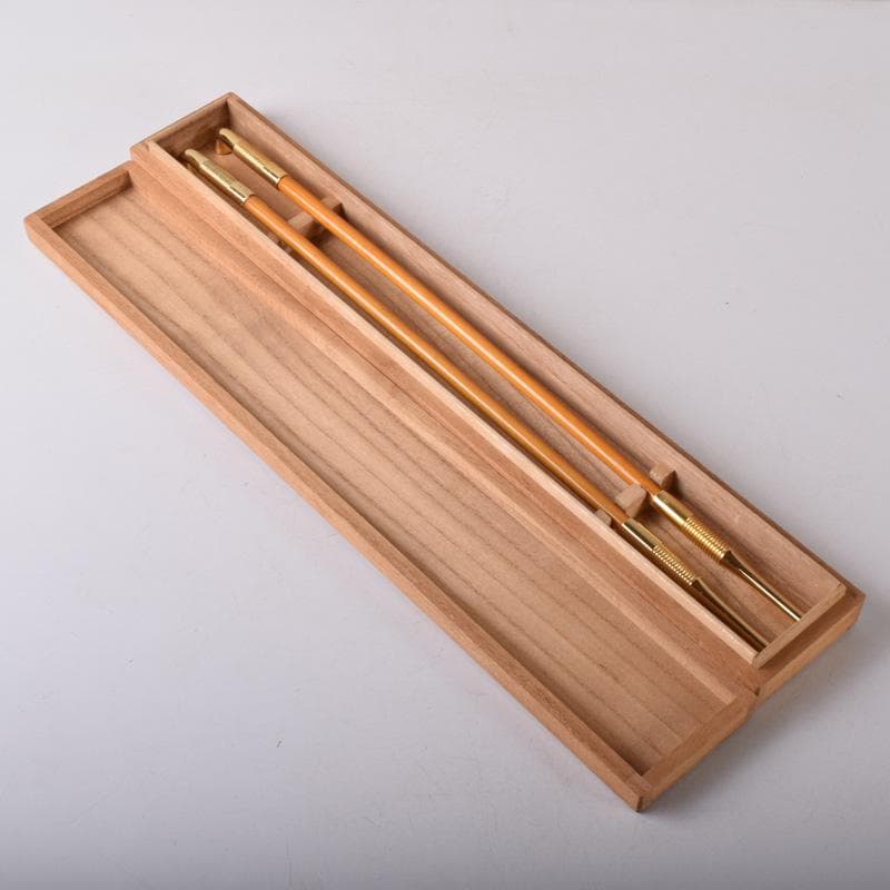 金工師　木村清斎作　而妙斎好　煙管　一對　共布共箱　C　7787