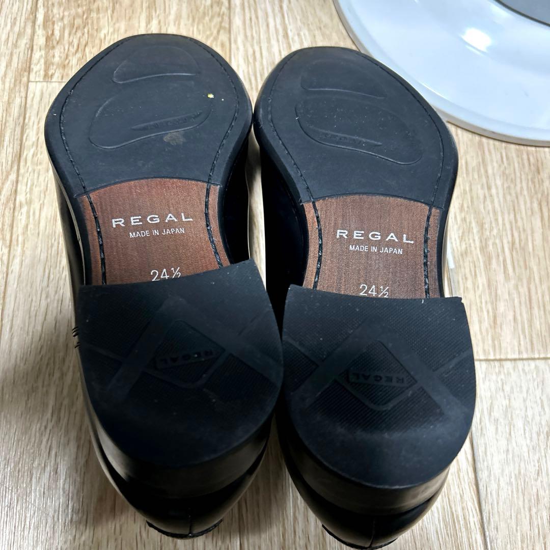 t　リーガル　ストレートチップ　725R　ブラック　黒　24.5㎝