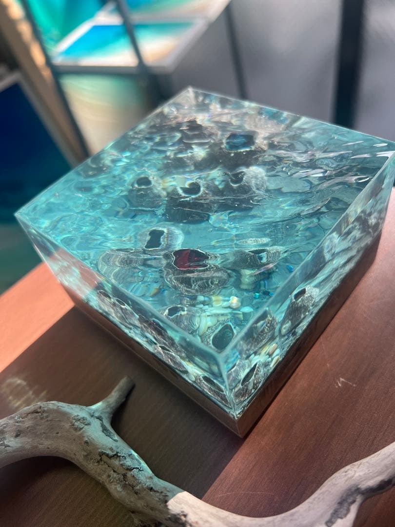 【波紋アート】フジツボアート／barnacle／オブジェ／10cmプリズム