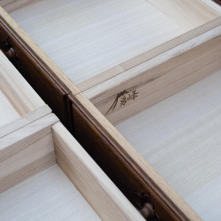 勇峰工芸 花柄 サイドボード ナラ材 葉山ガーデン 葉山家具 旭川 北海道