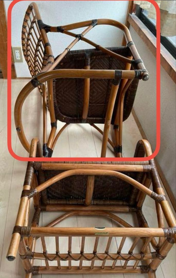 masao7＊KAZAMA＊　アームチェア　籐家具　ラタン