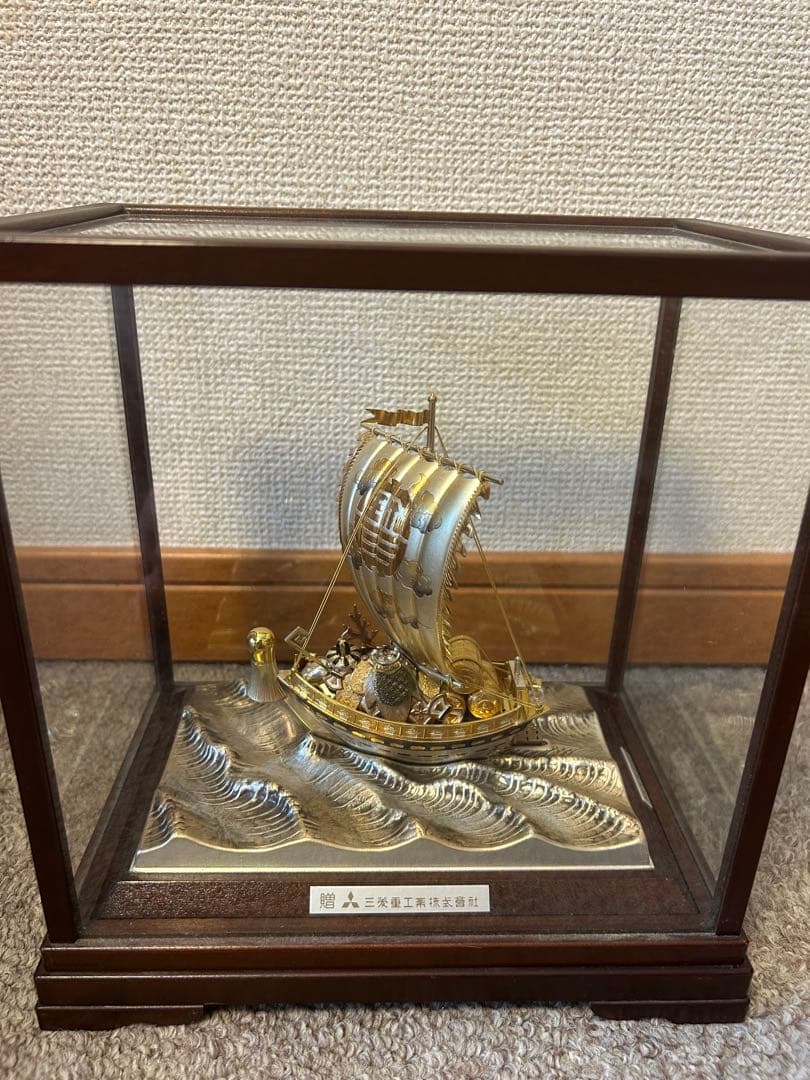 銀製　宝船　武比古作　6号(房)銀船　本体SILVER985