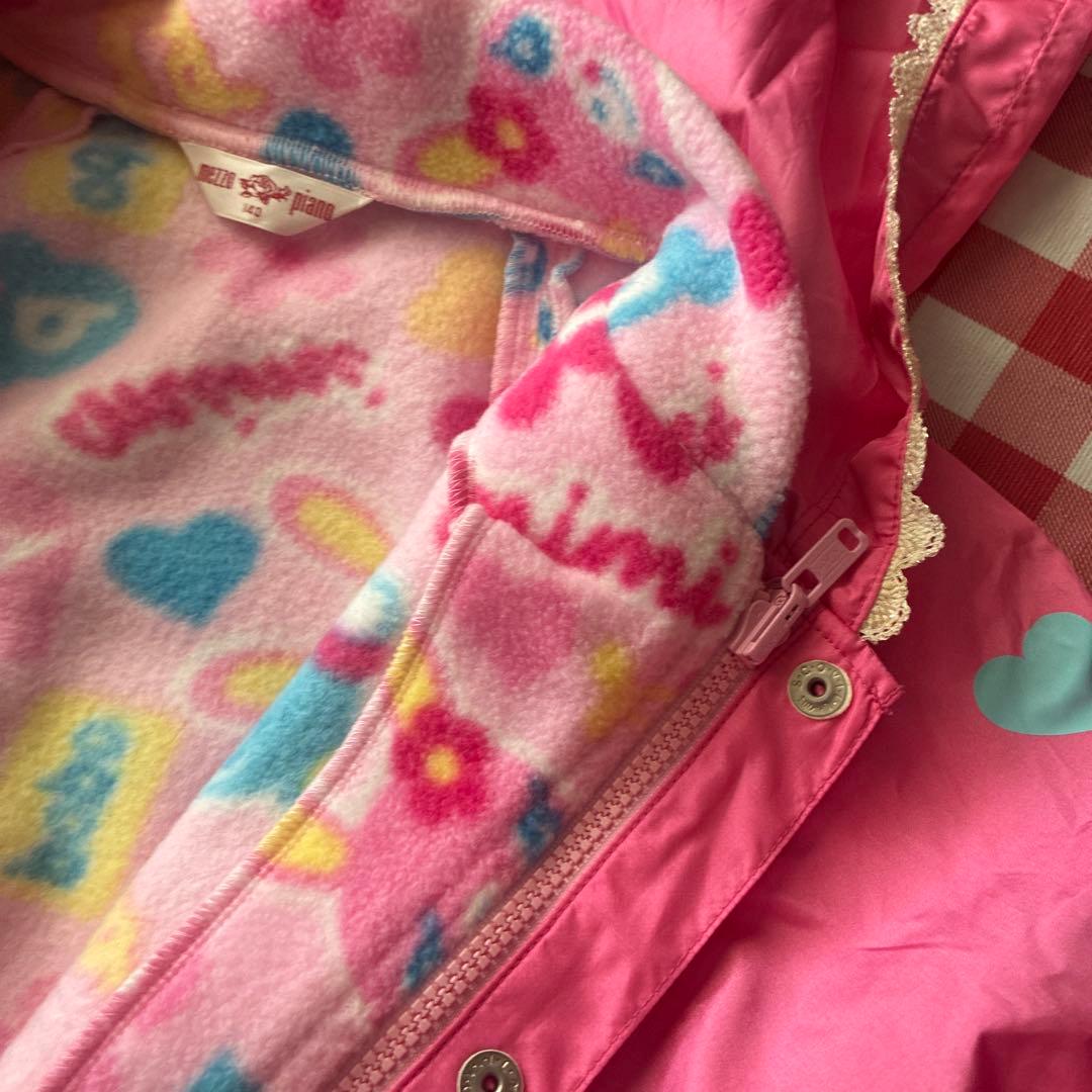 メゾピアノ❣️ミミ、ポポ2wayフリースジャケットジャンパー❣️140cm ピンク❣️
