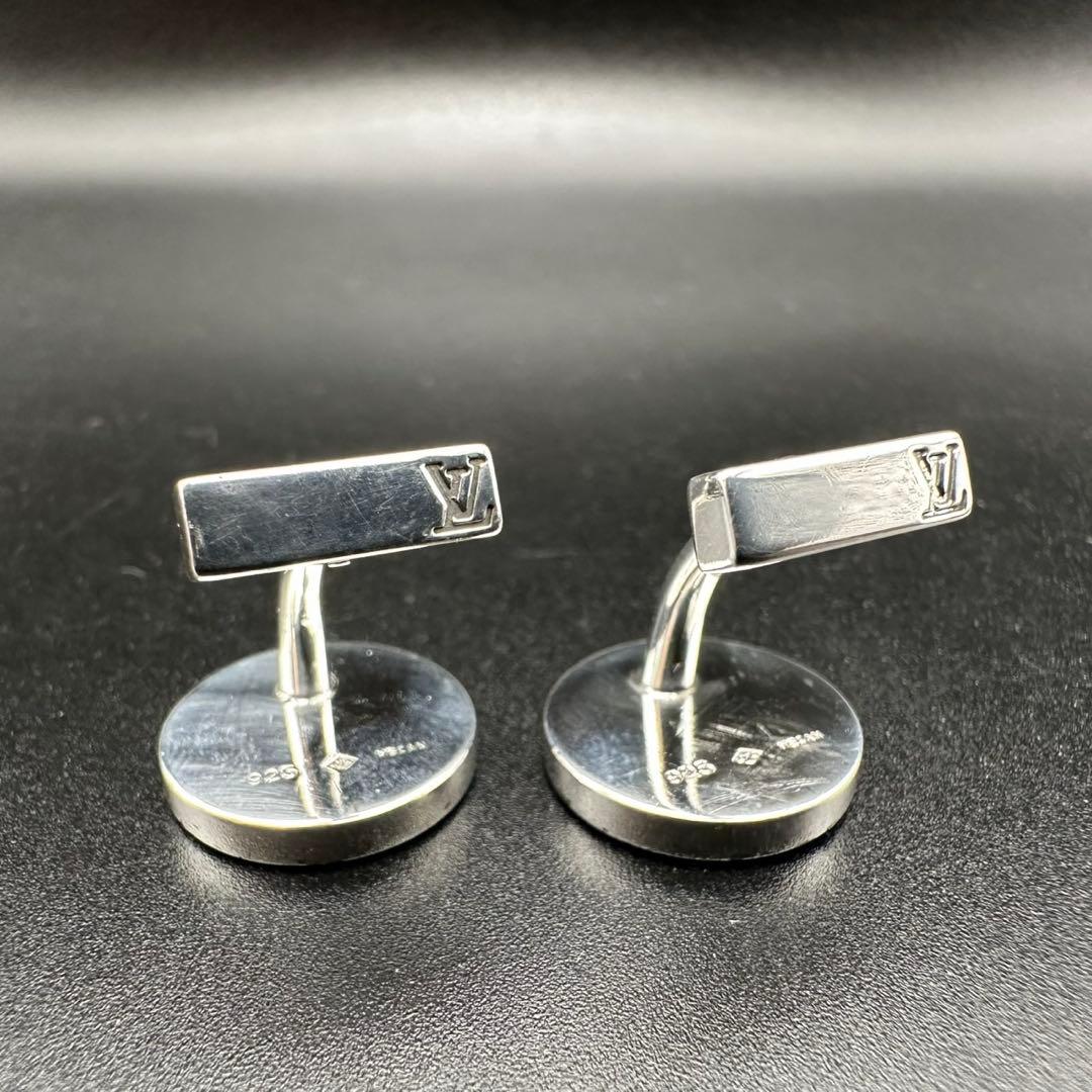 極美品✨　ルイヴィトン　カフス　M64482 ダミエ　シルバー　1438
