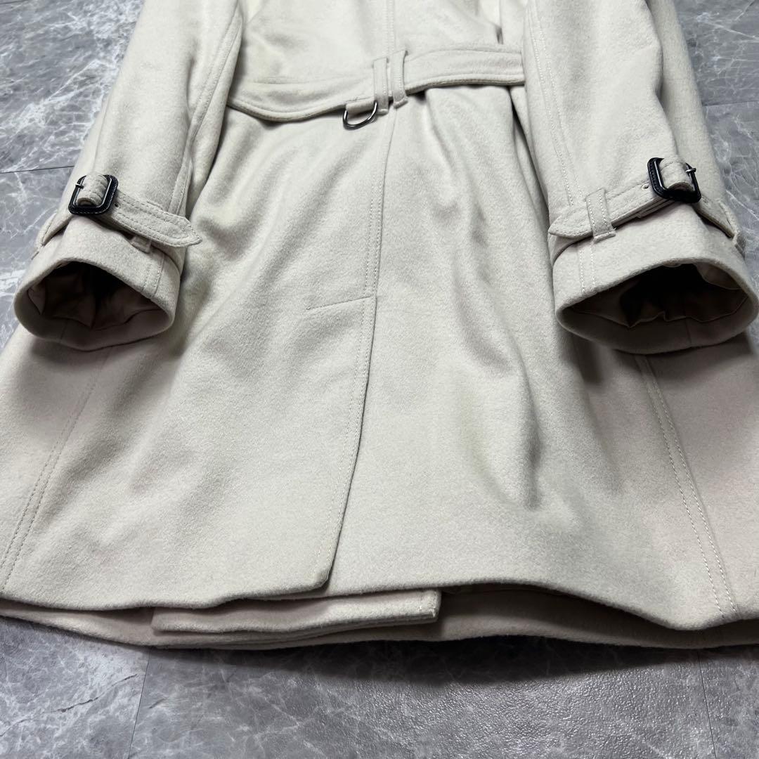 極美品♡カシミヤ　バーバリーロンドン　ベルテッドコート　ベージュ　2L