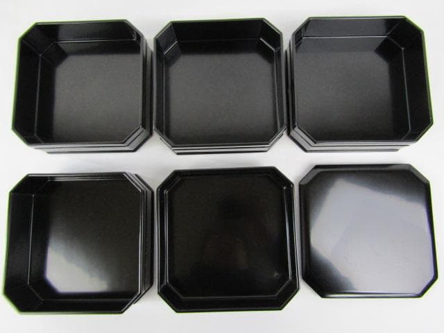 Y5-1014 ◇茶道具 輪島塗 真塗 縁高 菓子器 五段重◇