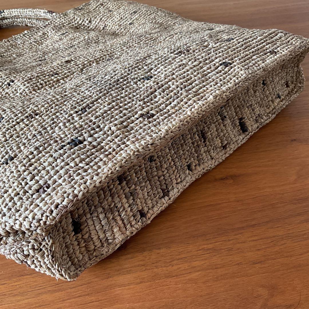 新品　Sophie Digard ソフィーディガール　花柄刺繍　ラフィアバッグ