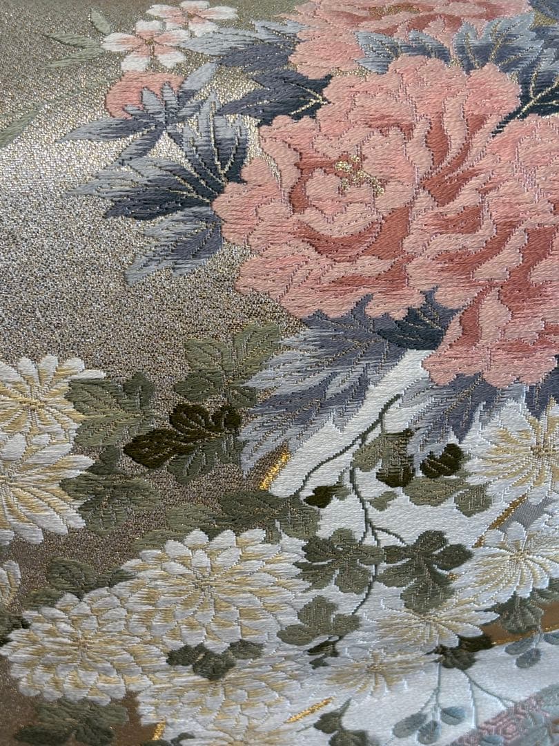 R R R☆◆H-10◆着物 訪問着 フルセット◆暈し染め 刺繍 金彩◇