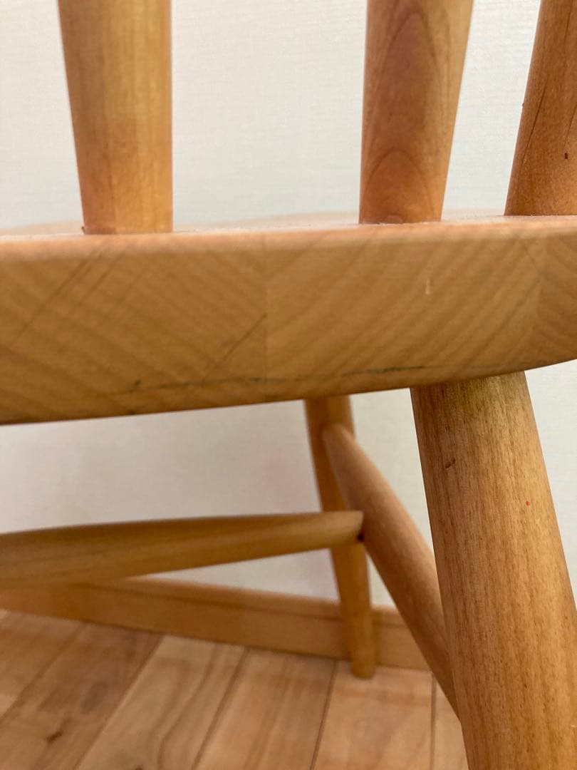 モモナチュラル純正　2脚セット販売！ 木製スピンドルバックダイニングチェア
