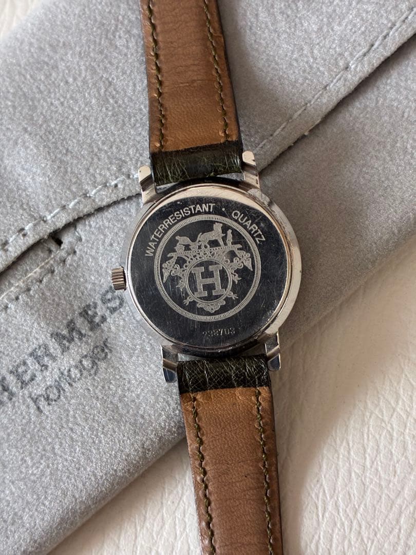 HERMES セリエ　時計 ホワイト/ゴールド