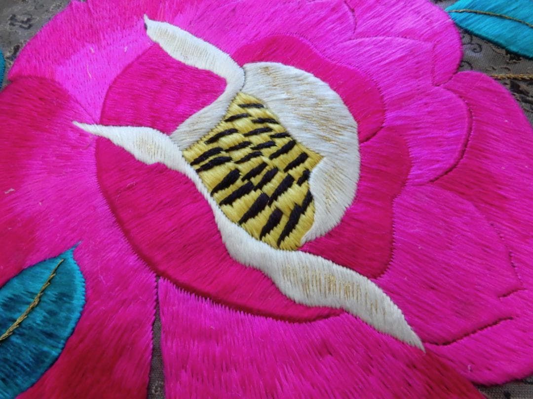 さ*ら様 正絹・アンティーク刺繡名古屋帯・バラの花・大正浪漫・薔薇