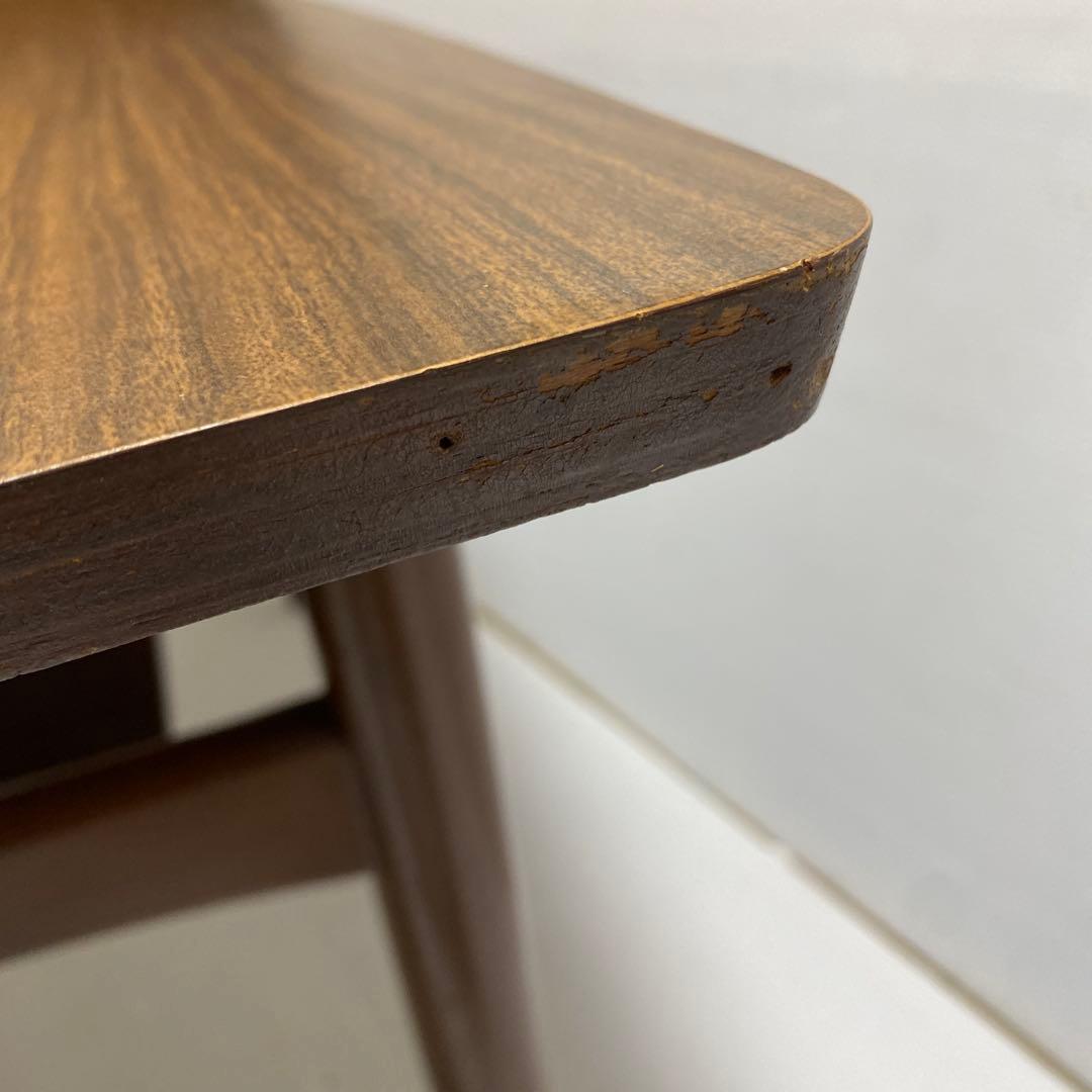 昭和レトロ コーヒーテーブル センターテーブル 応接テーブル 木製 棚付き 希少