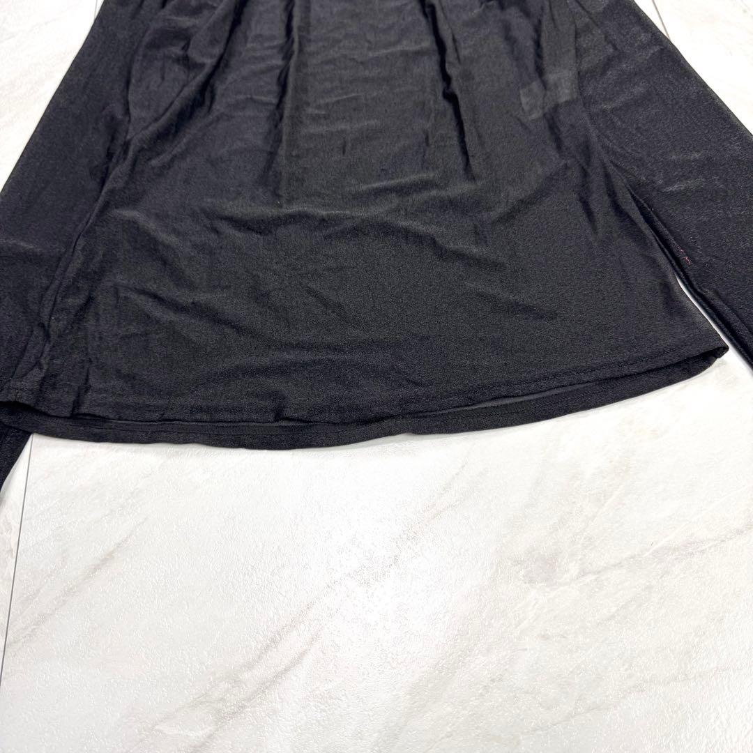 ジャンポールゴルチエ シアー 異素材 ハイネック カットソー ペイズリー 38