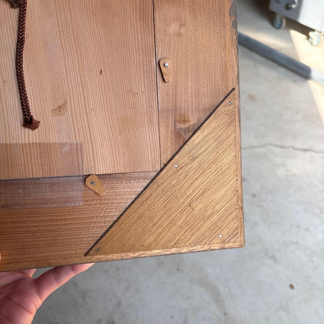 木製 能面 毛飾り付き 作家サイン入り般若