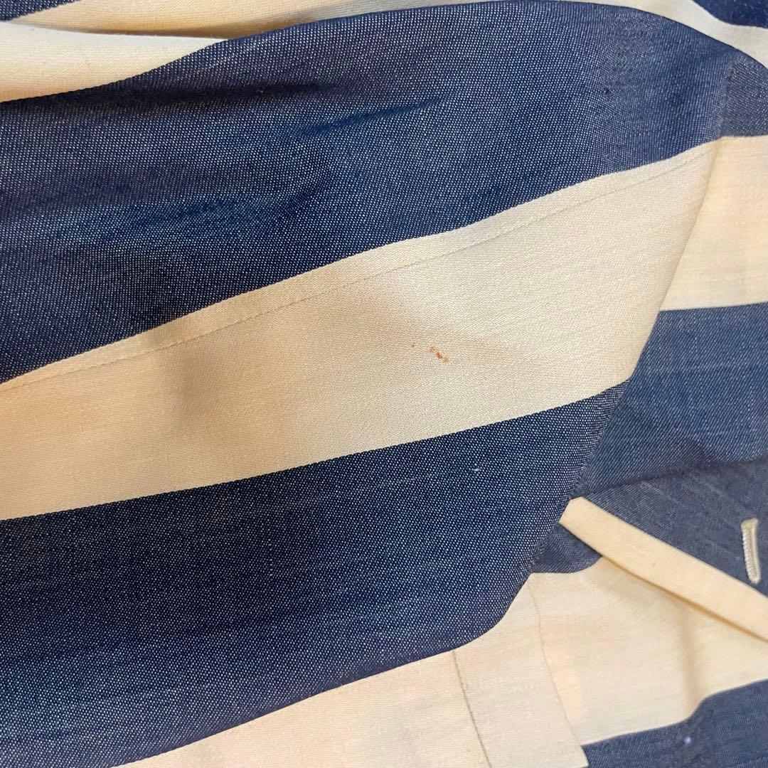 GRASS MEN'S ストライプ ダブルブレストスーツ セットアップ　レトロ