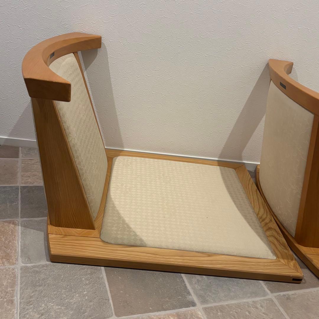 MORISHIGE 定価17万国内最高峰モリシゲ 水葉 和家具和室 座敷椅子2脚