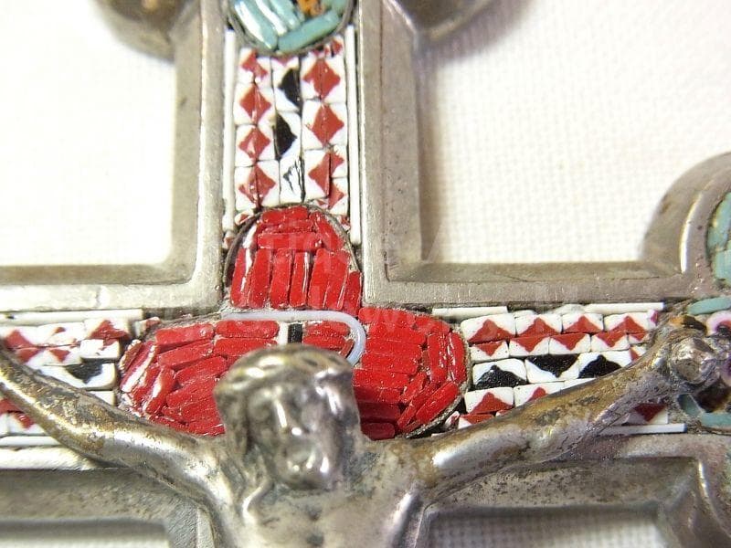 c1536イタリア マイクロモザイクタイル クロス 《大型サイズ（M）》