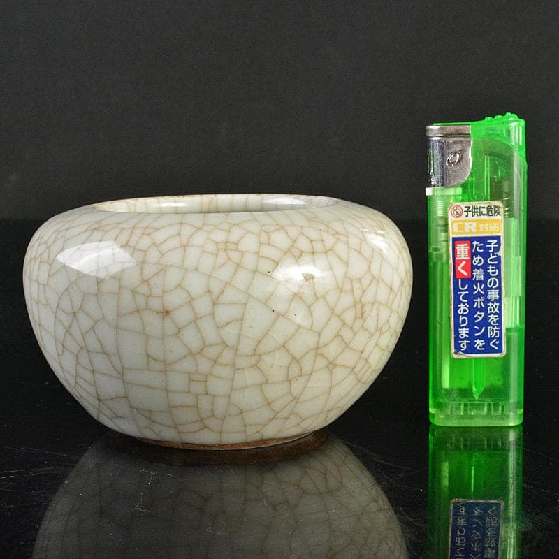 中国　南宋　哥窯　氷裂文　水孟　筆洗　V　R6822