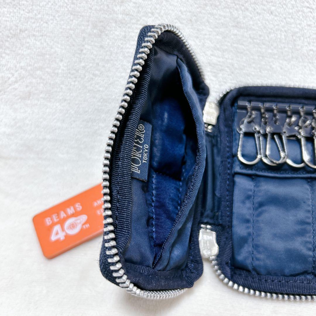 ✨美品✨PORTER BEAMS コラボ 限定 6連キーケース ネイビー 希少