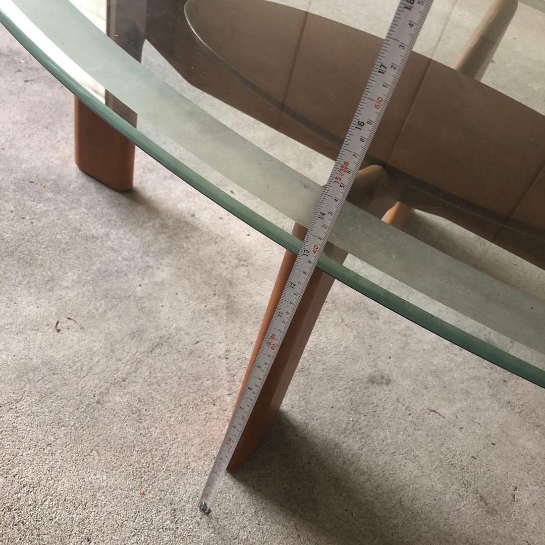 オシャレ！マルニ木工 maruni ガラストップテーブル 120cm幅