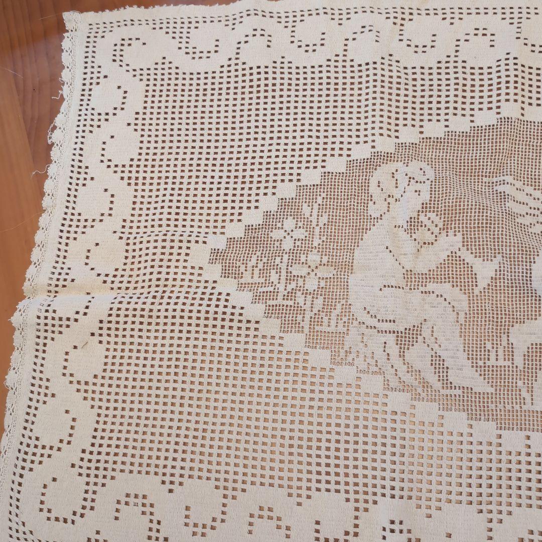 フランス　アンティーク　クロッシェレース　カーテン　エンジェルフィレレース